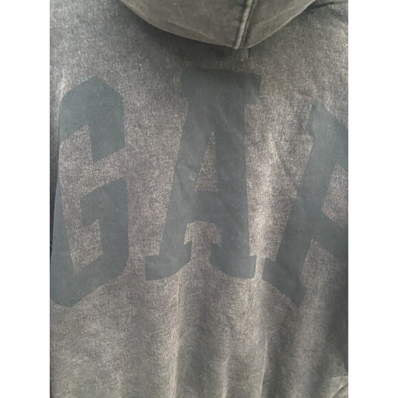GAP Womens Crop Logo Hoodie Faded Black XSmall - Picture 10 of 14